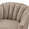 Comfort Pointe Sanibel Stone Polyester Fabric Skirted Swivel Accent Chair