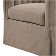 Comfort Pointe Sanibel Stone Polyester Fabric Skirted Swivel Accent Chair