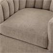 Comfort Pointe Sanibel Stone Polyester Fabric Skirted Swivel Accent Chair
