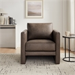 Comfort Pointe Tybee Espresso Faux Leather Modern Style Arm Chair