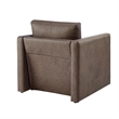 Comfort Pointe Tybee Espresso Faux Leather Modern Style Arm Chair