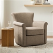 Comfort Pointe Winton Willow Taupe Faux Leather Swivel Accent Chair