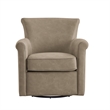 Comfort Pointe Winton Willow Taupe Faux Leather Swivel Accent Chair
