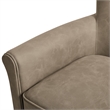 Comfort Pointe Winton Willow Taupe Faux Leather Swivel Accent Chair