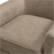 Comfort Pointe Winton Willow Taupe Faux Leather Swivel Accent Chair