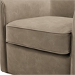 Comfort Pointe Winton Willow Taupe Faux Leather Swivel Accent Chair