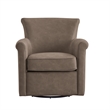Comfort Pointe Winton Espresso Faux Leather Swivel Accent Chair