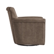 Comfort Pointe Winton Espresso Faux Leather Swivel Accent Chair