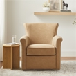 Comfort Pointe Winton Honey Brown Faux Leather Swivel Accent Chair