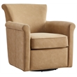 Comfort Pointe Winton Honey Brown Faux Leather Swivel Accent Chair