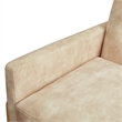 Comfort Pointe Macon Wood Arm Sand Fabric Tufted Back Accent Chair