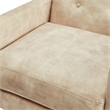 Comfort Pointe Macon Wood Arm Sand Fabric Tufted Back Accent Chair