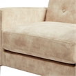 Comfort Pointe Macon Wood Arm Sand Fabric Tufted Back Accent Chair