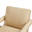 Comfort Pointe Navassa Modern Sand Faux Leather Upholstered Arm Chair