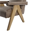 Comfort Pointe Navassa Modern Espresso Faux Leather Upholstered Arm Chair