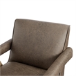 Comfort Pointe Navassa Modern Espresso Faux Leather Upholstered Arm Chair