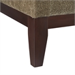 Chios Modern Arm Chair in Plush Caper Green Fabric with Wooden Base