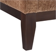 Chios Modern Arm Chair in Plush Bark Brown Fabric with Wooden Base