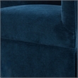 Elm Baltic Blue Polyester Fabric Skirted 360-degree Swivel Accent Chair