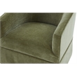 Elm Caper Green Polyester Fabric Skirted 360-degree Swivel Chair