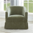 Elm Caper Green Polyester Fabric Skirted 360-degree Swivel Chair