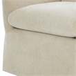 Comfort Pointe Ludlow Skirted Swivel Beige Polyester Fabric Accent Chair