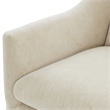 Comfort Pointe Ludlow Skirted Swivel Beige Polyester Fabric Accent Chair