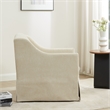 Comfort Pointe Ludlow Skirted Swivel Beige Polyester Fabric Accent Chair