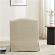 Comfort Pointe Ludlow Skirted Swivel Beige Polyester Fabric Accent Chair