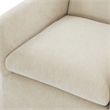 Comfort Pointe Ludlow Skirted Swivel Beige Polyester Fabric Accent Chair
