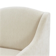 Comfort Pointe Ludlow Skirted Swivel Beige Polyester Fabric Accent Chair