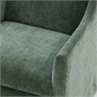 Comfort Pointe Ludlow Ivy Green Polyester Fabric Skirted Swivel Accent Chair