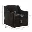 Comfort Pointe Ludlow Dark Brown Polyester Fabric Skirted Swivel Accent Chair
