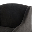 Comfort Pointe Ludlow Dark Brown Polyester Fabric Skirted Swivel Accent Chair