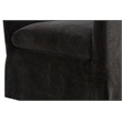 Comfort Pointe Ludlow Dark Brown Polyester Fabric Skirted Swivel Accent Chair