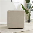 Comfort Pointe Tolland Beige Polyester Swivel Accent Chair with Nailhead Trim