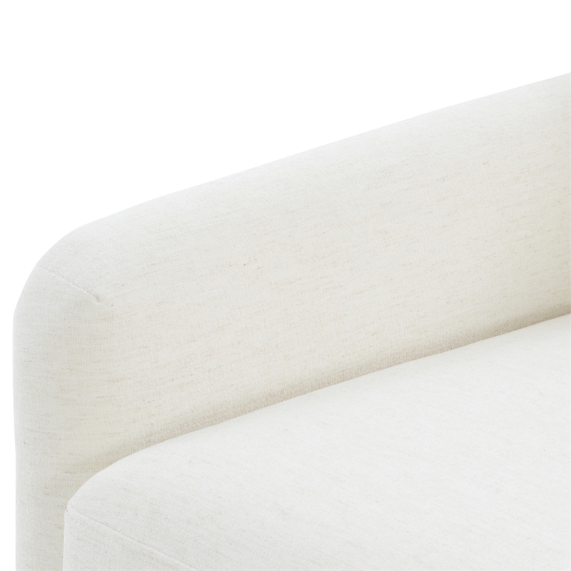 Comfort Pointe Tolland Cream Polyester Swivel Accent Chair with Nailhead Trim