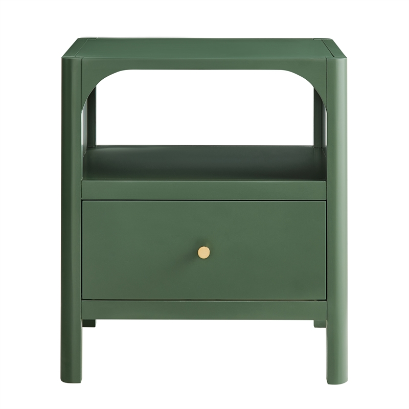 Comfort Pointe Wallis 1-drawer Wood Nightstand in Vintage Green