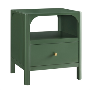 Comfort Pointe Wallis 1-drawer Wood Nightstand in Vintage Green