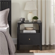 Comfort Pointe Wallis 1-drawer Wood Nightstand in Black Finish