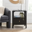 Comfort Pointe Wallis 1-drawer Wood Nightstand in Black Finish