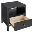 Comfort Pointe Wallis 1-drawer Wood Nightstand in Black Finish