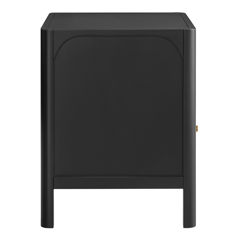 Comfort Pointe Wallis 1-drawer Wood Nightstand in Black Finish