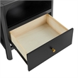 Comfort Pointe Wallis 1-drawer Wood Nightstand in Black Finish