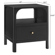 Comfort Pointe Wallis 1-drawer Wood Nightstand in Black Finish