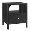 Comfort Pointe Wallis 1-drawer Wood Nightstand in Black Finish