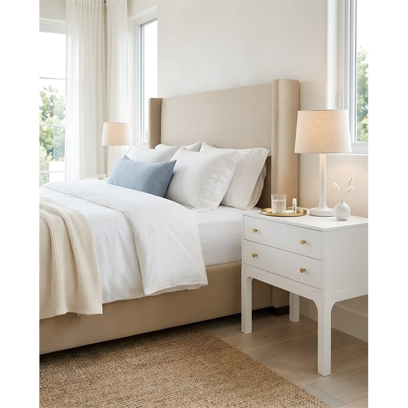 Comfort Pointe Arezzo 2-drawer Modern Wood Nightstand in White