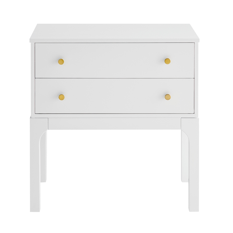 Comfort Pointe Arezzo 2-drawer Modern Wood Nightstand in White