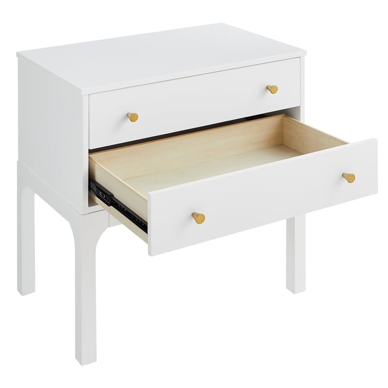 Comfort Pointe Arezzo 2-drawer Modern Wood Nightstand in White