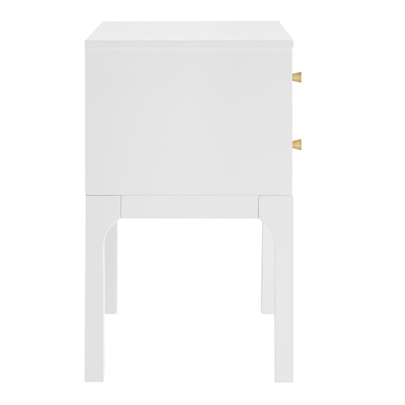 Comfort Pointe Arezzo 2-drawer Modern Wood Nightstand in White